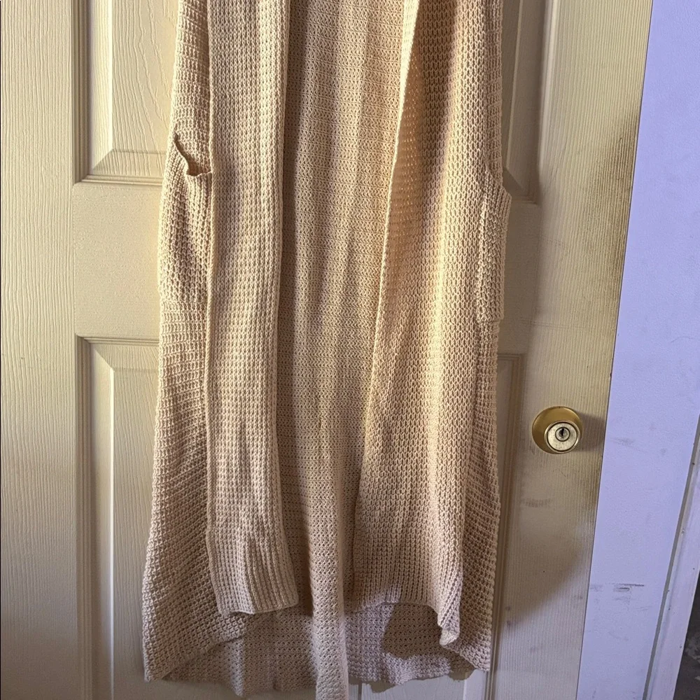 Guess Cream Open-Front Cardigan - Picture 2 of 5